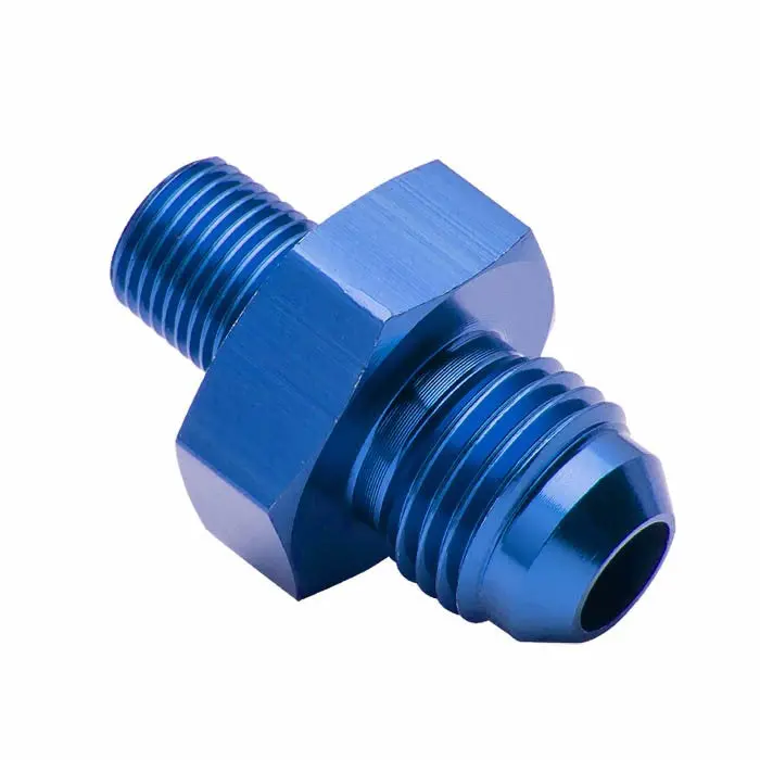 Blue -6 To 1/8 Npt Straight [An Male To Male Union Adapter] Oil/Fuel An Fitting 1