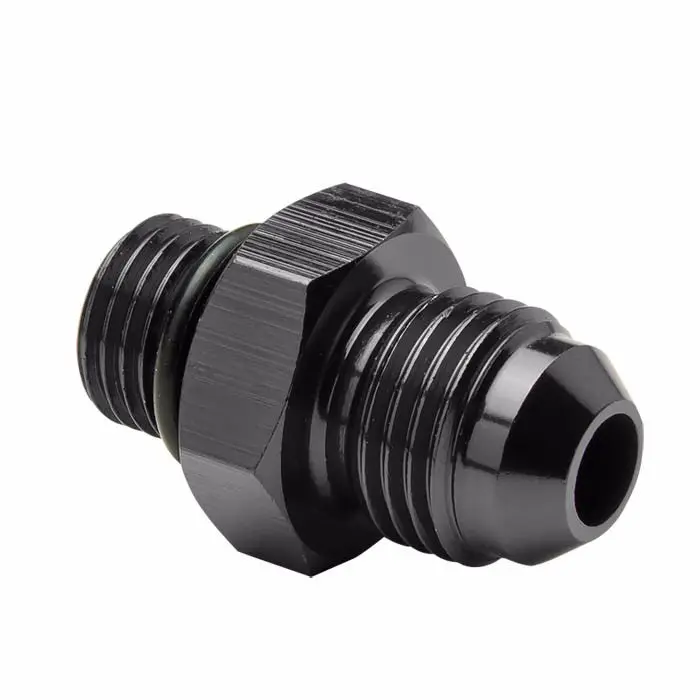 Black -6 To M12 X 1.5 Straight [An Male To Male Union Adapter] Oil/Fuel An Fitting 1