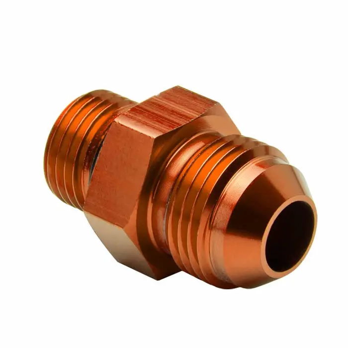 Gold -8 To M16 X 1.5 Straight [An Male To Male Union Adapter] Oil/Fuel An Fitting 1