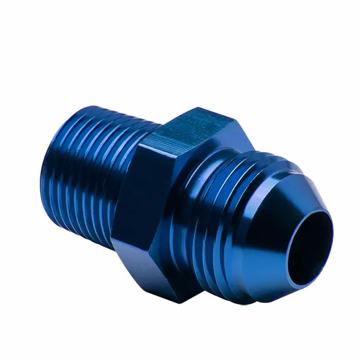 Blue -8 To 3/8 18Unf Straight [An Male To Male Union Adapter] Oil/Fuel An Fitting 1