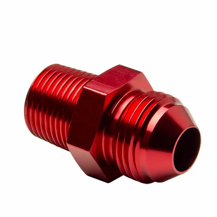 Red -8 To 3/8 18Unf Straight [An Male To Male Union Adapter] Oil/Fuel An Fitting 1