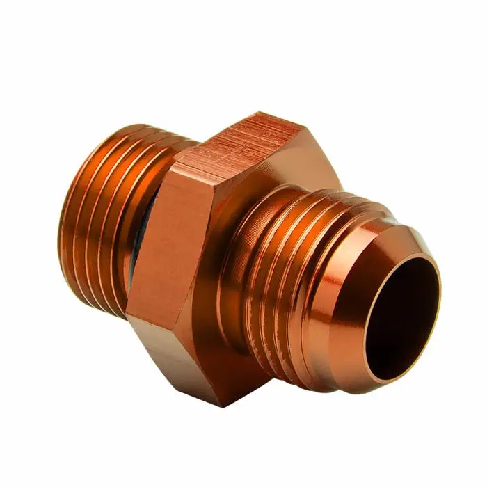 Gold -10 To 7/8 14Unf Straight [An Male To Male Union Adapter] Oil/Fuel An Fitting 1
