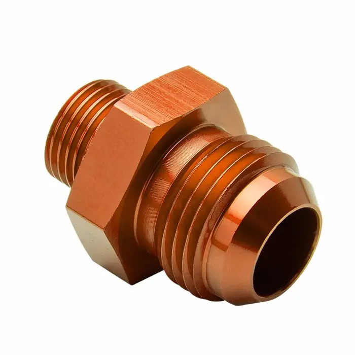 Gold -10 To 5/8 18Unf Straight [An Male To Male Union Adapter] Oil/Fuel An Fitting 1