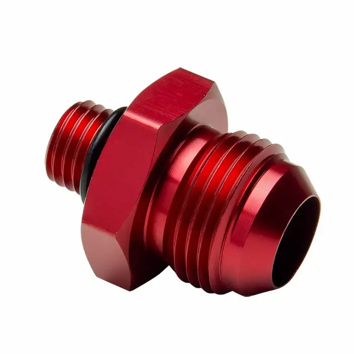 Red -10 To 1/2 16Unf Straight [An Male To Male Union Adapter] Oil/Fuel An Fitting 1