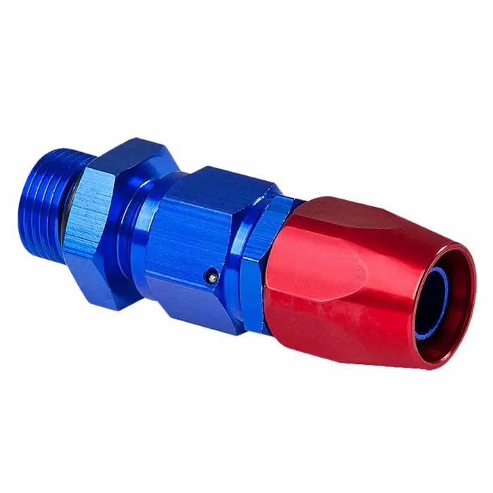 Blue / Red -10 An Straight [Compression Double Swivel Hose End To An Male] Oil/Fuel An Fitting Adapter T2 1