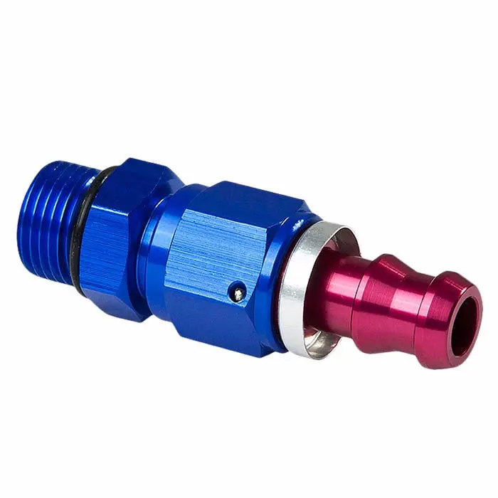 Blue / Red -8 An Straight [Push-On Hose End To An Male] Oil/Fuel An Fitting Adapter 1