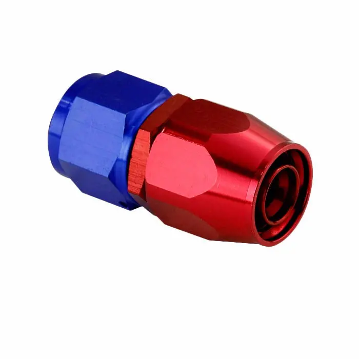 Blue / Red -12 An Straight [Compression Double Swivel Hose End To An Female] Oil/Fuel An Fitting Adapter T10 1