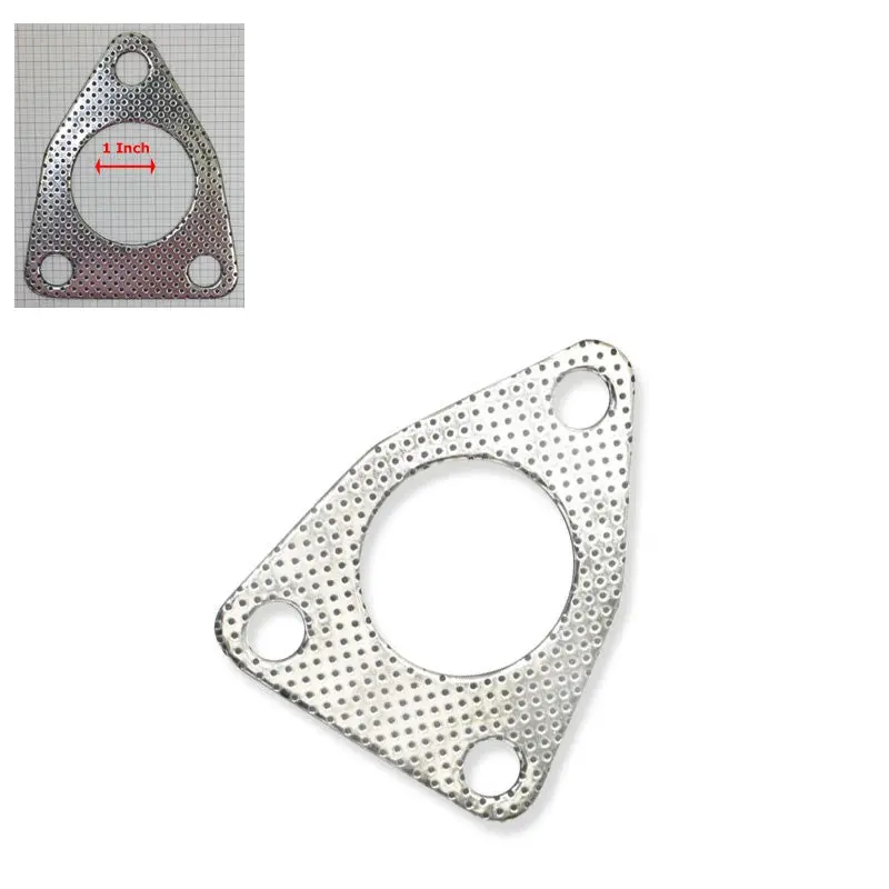 Graphite Aluminum Exhaust Gasket For Honda 93-01 Prelude H22a 90-93 Accord 1