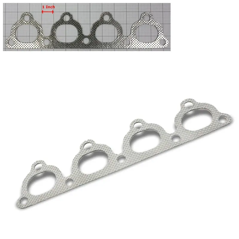 Graphite Aluminum Gasket For Honda D-Series D13-D15 Turbo/Engine/Manifold/Pipe 1
