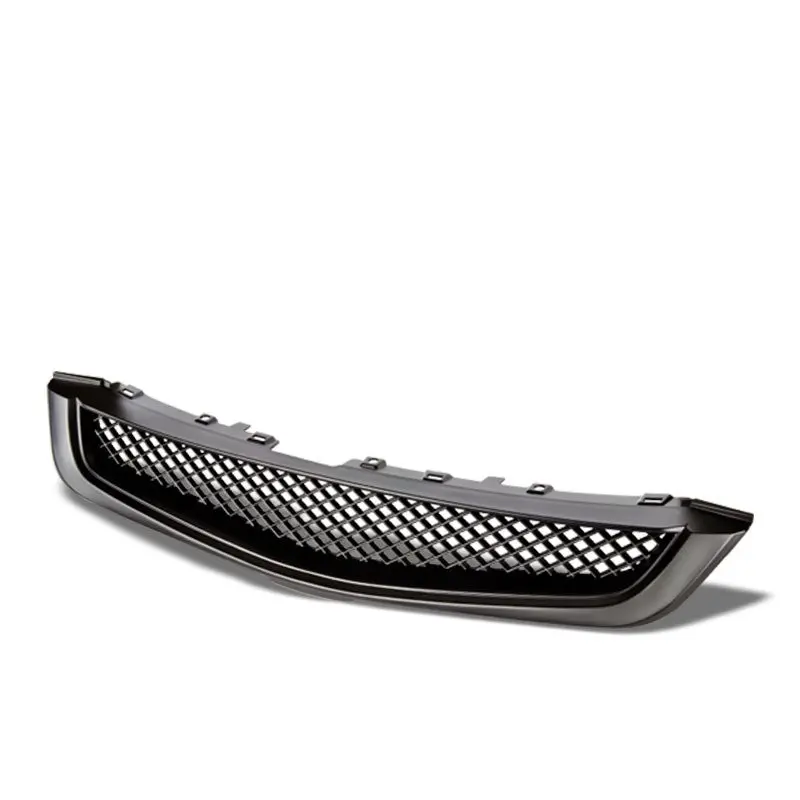 Black Type-R Mesh Style Replacement Grille For 03-05 Accord Sedan Sohc/Dohc 1