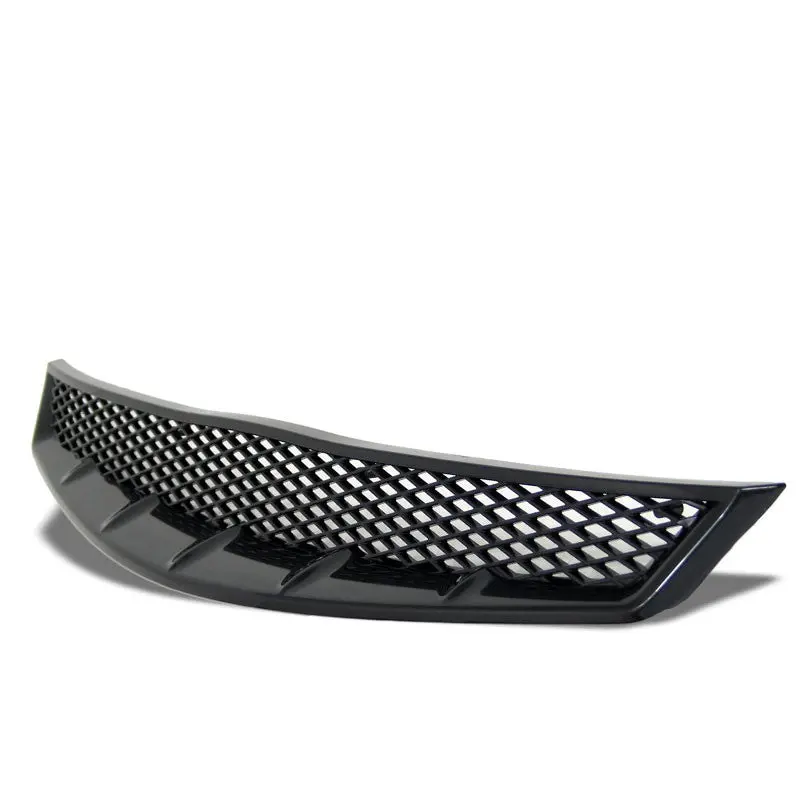 Black Diamond Mesh Style Replacement Front Grille For 06-08 Civic Fg1 Sohc/Dohc 1