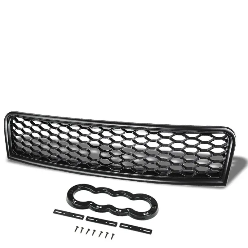 Black Mesh Rs Style Replacement Front Grille For 00-05 A4 B6 Typ 8E/8H Base 1