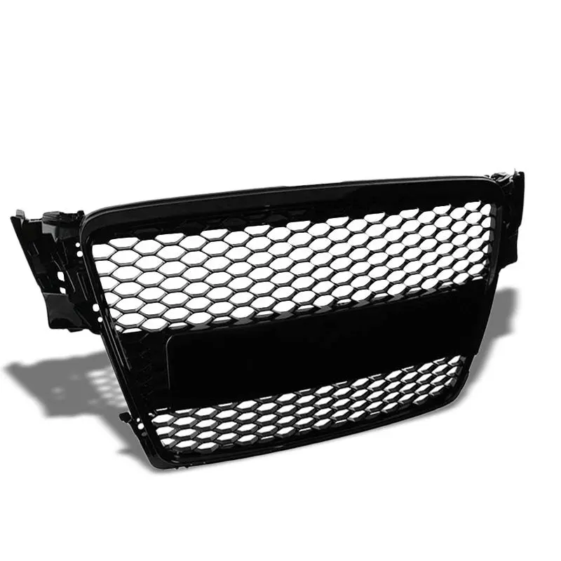 Black Honeycomb Mesh Rs Style Replacement Front Grille For Audi 08-11 A4 Typ 8K 1