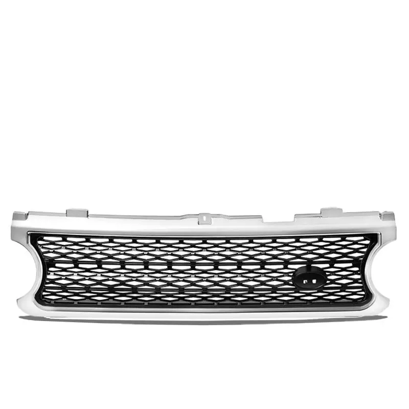 Chrome Frame/Black Honeycomb Mesh Style Front Grille For 06-09 Range Rover L322 1