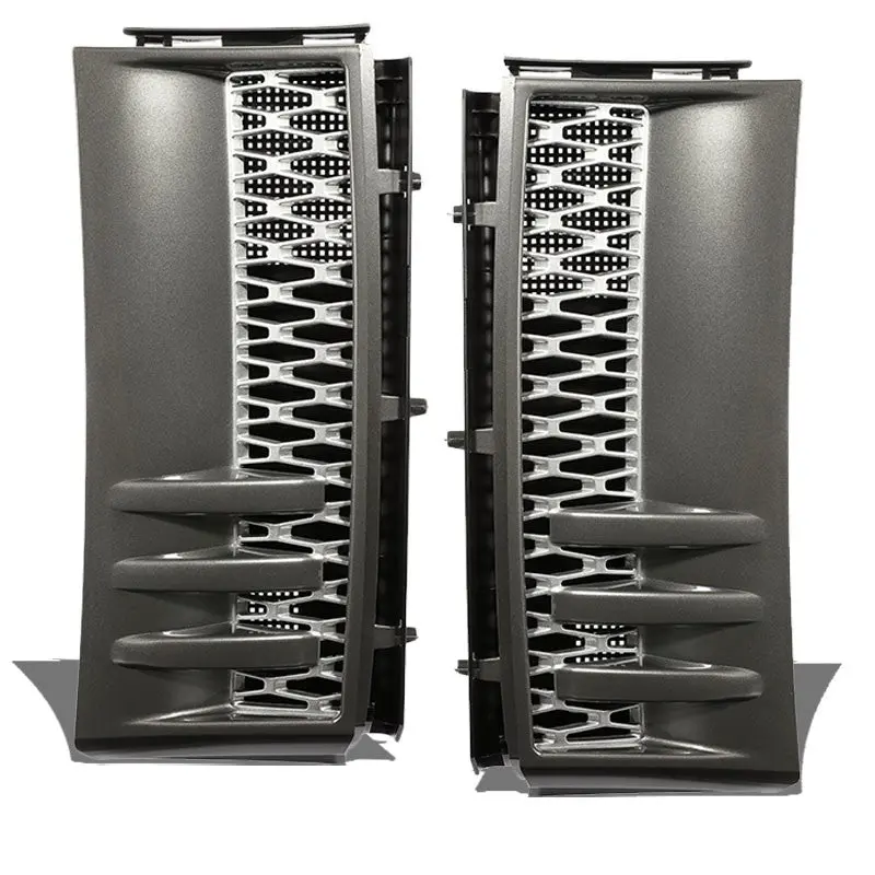 Grey Body/Silver Honeycomb Mesh Side Vent Grille For 03-11 Range Rover L322 1