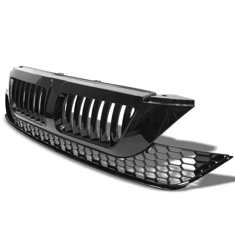 Black Vertical Style Replacement Front Grille For Honda 07-09 Cr-V 2.4L Dohc 1