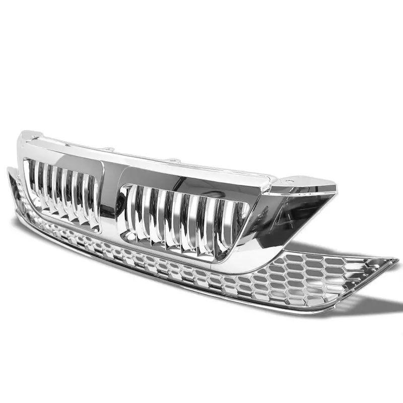 Chrome Vertical Style Replacement Front Grille For Honda 07-09 Cr-V 2.4L Dohc 1