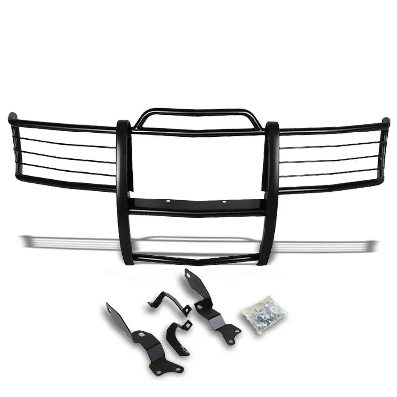 Black Mild Steel Front Bumper Brush Grill Guard For 01-06 Silverado 1500Hd/3500 1