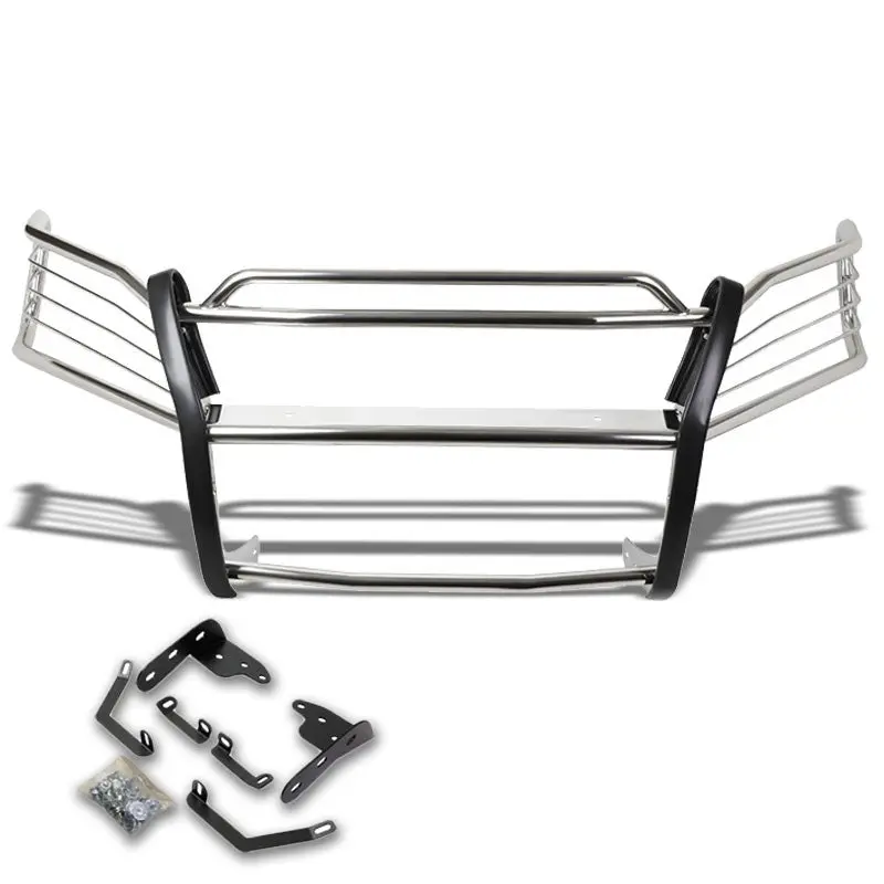 Chrome Mild Steel Front Bumper Brush Grill Guard For Honda 03-08 Pilot 3.5L V6 1