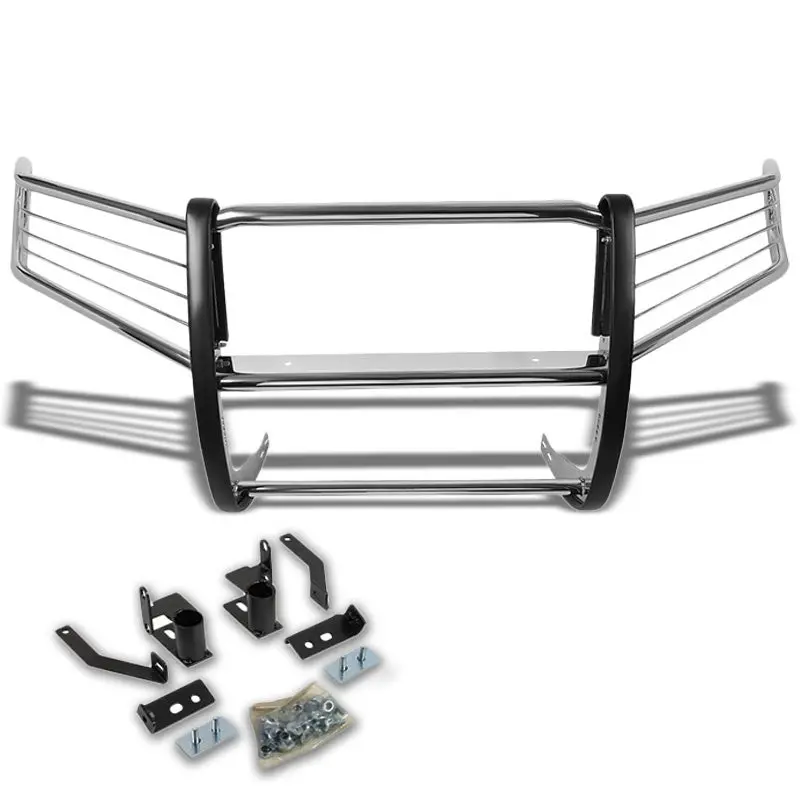 Chrome Mild Steel Front Bumper Grill Protection Guard For Honda 09-15 Pilot 3.5L 1