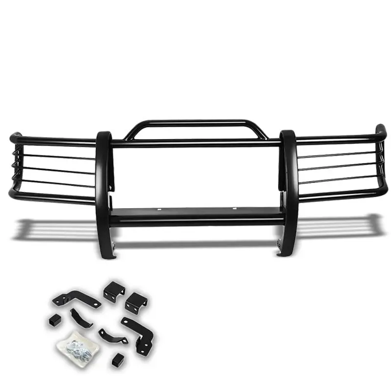 Black Mild Steel Front Bumper Grill Protection Guard For Jeep 84-01 Cherokee Xj 1