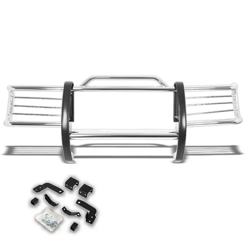Chrome Mild Steel Front Bumper Grill Protection Guard For Jeep 84-01 Cherokee Xj 1