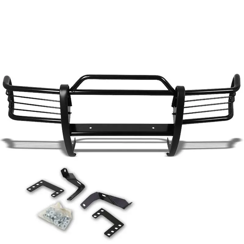 Black Mild Steel Front Bumper Brush Grill Guard For Jeep 93-97 Grand Cherokee Zj 1