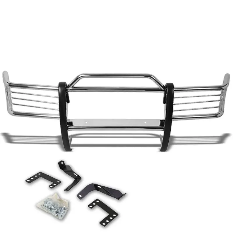 Chrome Mild Steel Front Bumper Brush Grill Guard For 93-97 Grand Cherokee Zj 1
