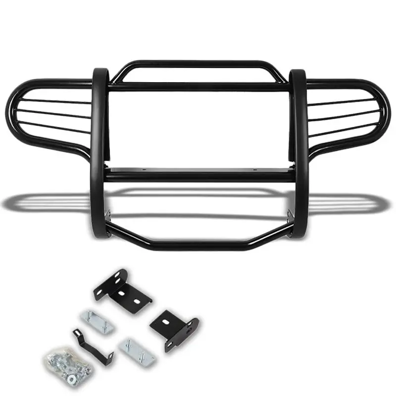 Black Mild Steel Front Bumper Brush Grill Protection Guard For 02-07 Liberty Kj 1