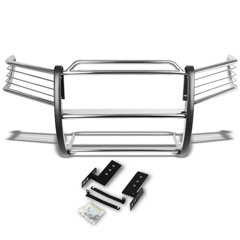 Chrome Mild Steel Front Bumper Grill Protection Guard For Toyota 01-07 Sequoia 1