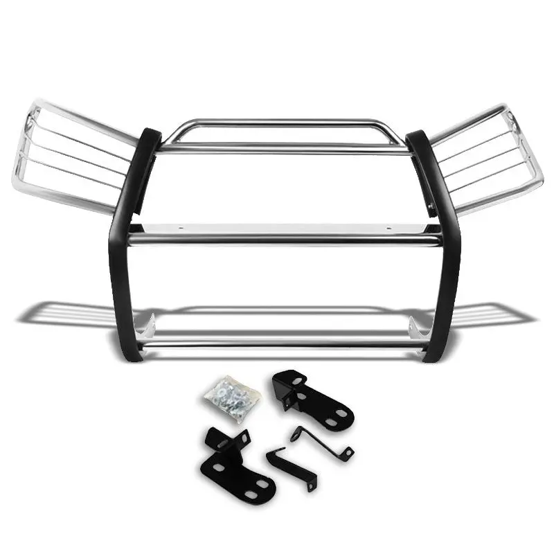 Chrome Mild Steel Front Bumper Grill Protection Guard For Toyota 01-05 Rav4 Xa20 1