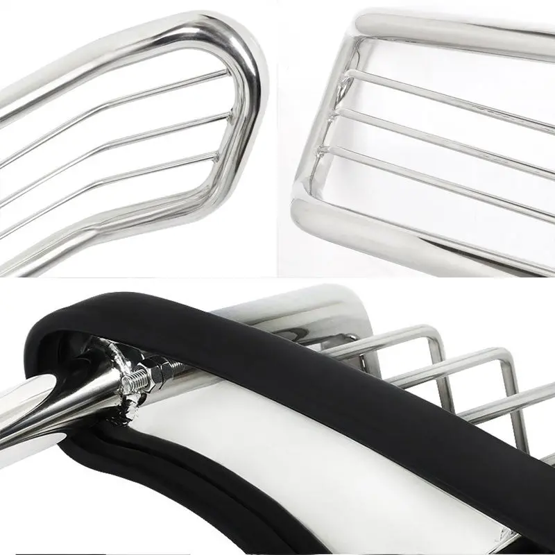 Chrome Mild Steel Front Bumper Grill Protection Guard For Toyota 01-05 Rav4 Xa20 2