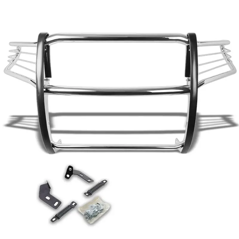 Chrome Mild Steel Front Bumper Grill Protection Guard For Toyota 08-16 Sequoia 1