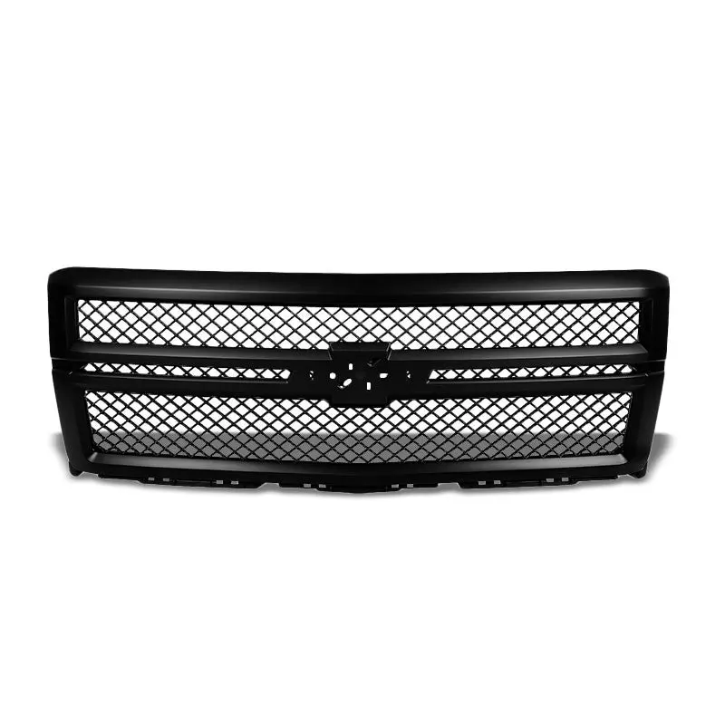 Black Diamond Mesh Style Front Grille For 14-15 Silverado 1500 4.3L/5.3L/6.2L 1