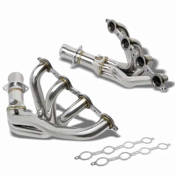 Metallic 4-1 Long Exhaust Header For 05-13 Chevrolet Corvette 6.0L 6.2L 7.0L V8 1