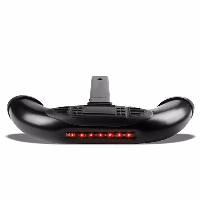 Black 18" Pedal Class Iii 1.25/2.00" Receiver 3.00" Led Brake Light Trailer Tailgate/Hitch Step Bar 1