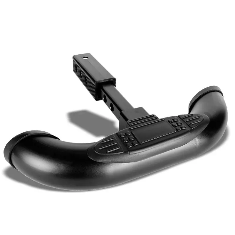 Black 18" Pedal Class Iii 1.25/2.00" Receiver 3.00" Round Trailer Tailgate/Hitch Step Bar 1