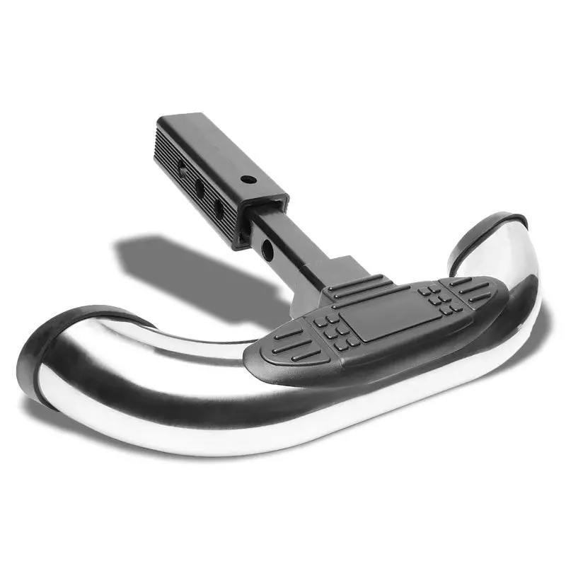 Chrome 18" Pedal Class Iii 1.25/2.00" Receiver 3.00" Round Trailer Tailgate/Hitch Step Bar 1