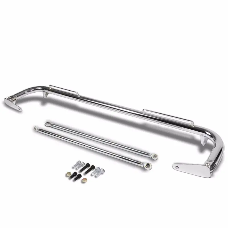 Chrome Mild Steel 49" Racing Safety Chassis Seat Belt Harness Bar/Across Tie Rod+Support Rod 1