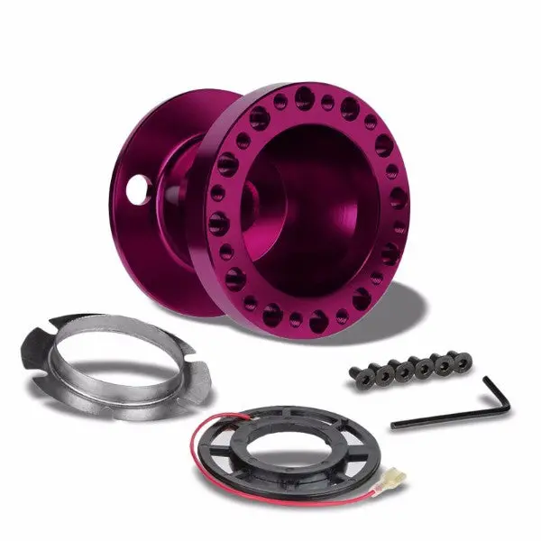 Purple Aluminum 6-Hole Steering Wheel Hub Adapter For Colt/Eclipse/Galant/Lancer 1G/2G 1