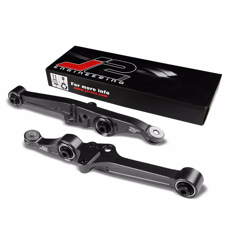 J2 Black Aluminum Front Lower Control Arm Bar Suspension For Civic Ee Ed/Da Db 1