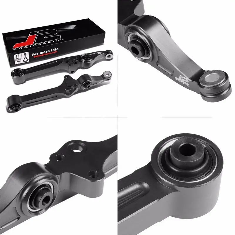 J2 Black Aluminum Front Lower Control Arm Bar Suspension For Civic Ee Ed/Da Db 2