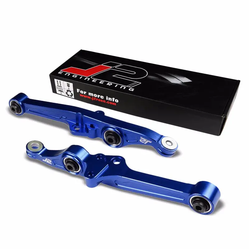 J2 Blue Aluminum Front Lower Control Arm Brace Bar For 90-93 Integra/88-91 Civic 1