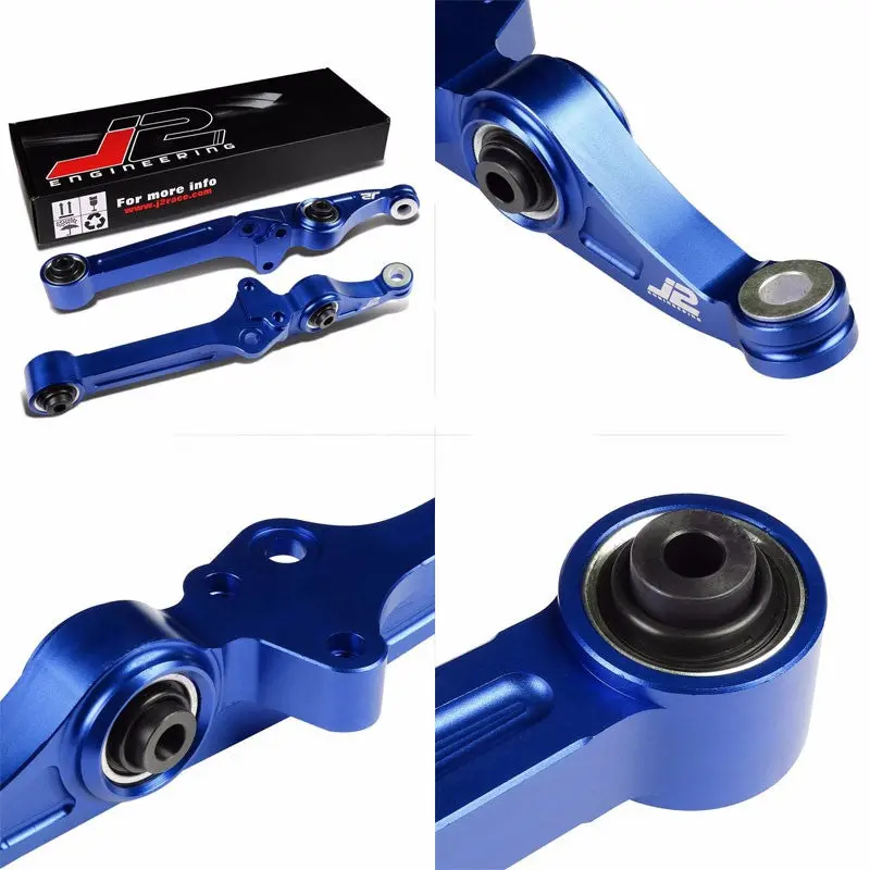 J2 Blue Aluminum Front Lower Control Arm Brace Bar For 90-93 Integra/88-91 Civic 2