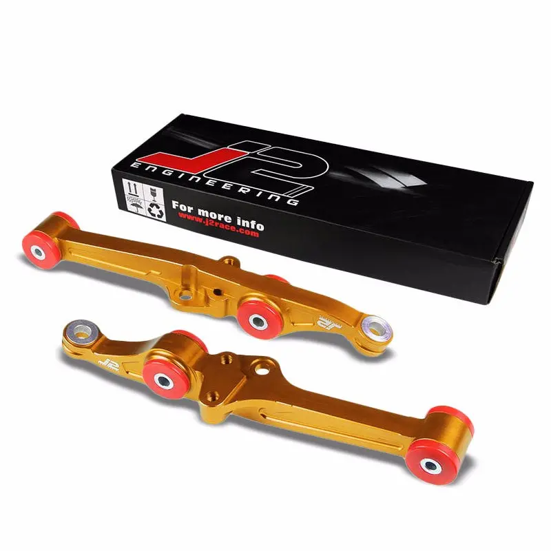 J2 Gold Front Lower Control Arm Bar Suspension Kit For Integra/Civic/Crx Ee Ed 1