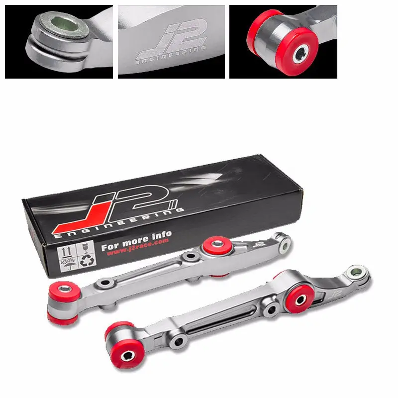 J2 Silver Aluminum Front Lower Control Bar Suspension For Honda 92-00 Civic 1