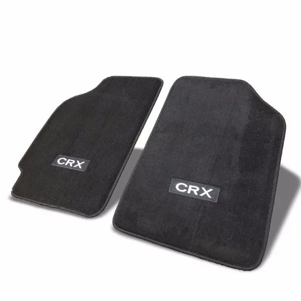 Nrg Fmr-110 Black Fabric Floor Mats Carpet Rug For Honda 88-91 Civic Crx 1