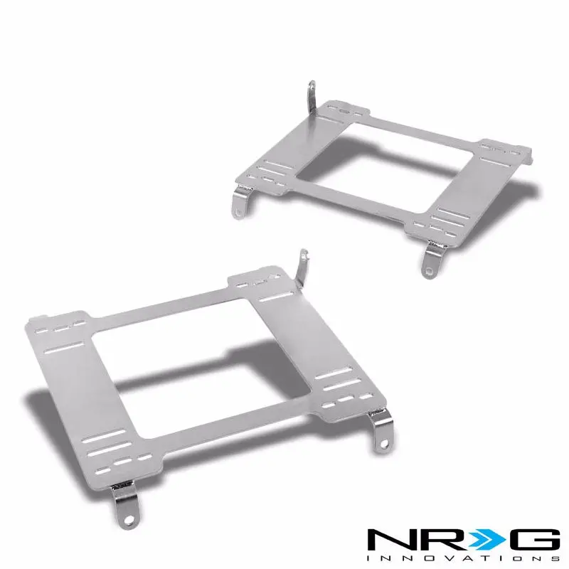 2X Nrg Stainless Steel Racing Seat Mount Bracket Adapter For Ford 05-14 Mustang 1