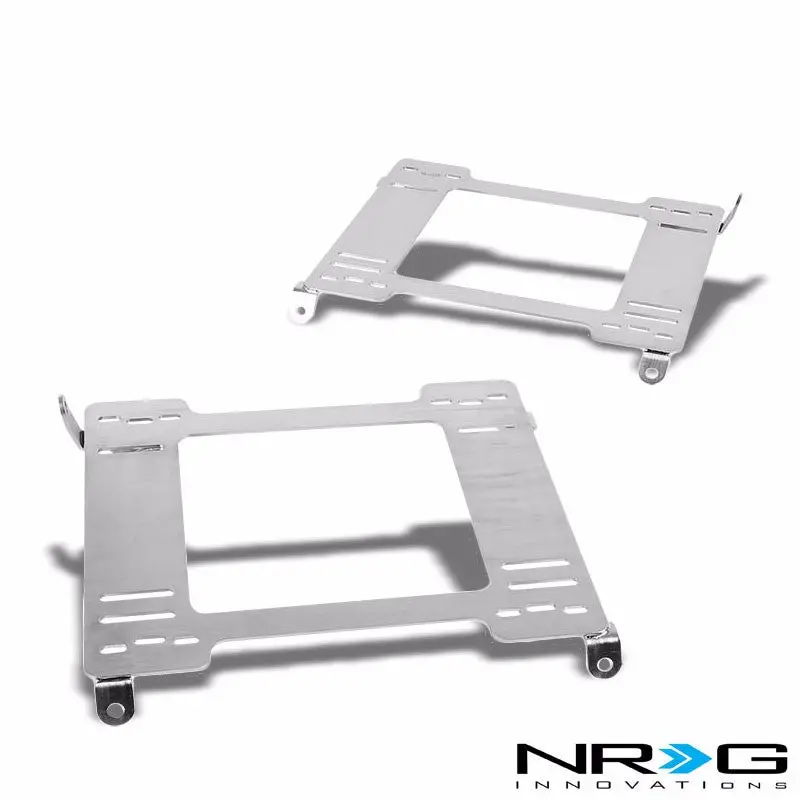 2X Nrg Stainless Steel Racing Seat Mount Bracket Adapter For Honda 92-95 Civic 1