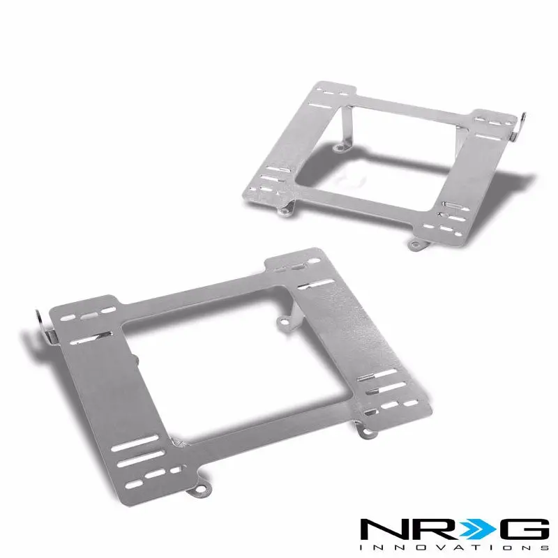2X Nrg Stainless Steel Racing Seat Mount Bracket Adapter For Jeep 97-06 Wrangler 1